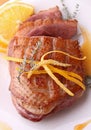 Duck breast and orange sauce