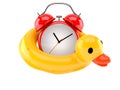 Duck buoy with alarm clock Royalty Free Stock Photo