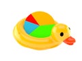 Duck buoy with piechart