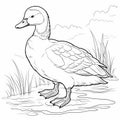 Printable Duck Coloring Pages In The Style Of Werner Herzog