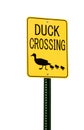 Duck Crossing sign Royalty Free Stock Photo