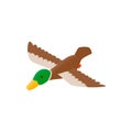 Duck decoy isometric 3d icon