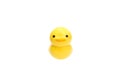 Duck doll character on white background