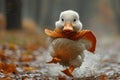 A duck dressed as a superhero, zooming through the barnyard to save the day with its quack-tastic powers Generative AI