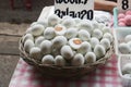 Duck egg for sale in street market. Royalty Free Stock Photo