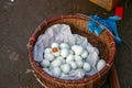 Duck eggs for sale at a Market Royalty Free Stock Photo