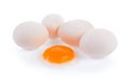 Duck eggs on the white background Royalty Free Stock Photo