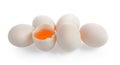 Duck eggs on white background Royalty Free Stock Photo