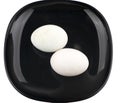 Duck eggs on white background .top view Royalty Free Stock Photo