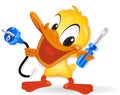 Duck - Electrician illustration Duck - Electrici Royalty Free Stock Photo