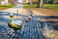 Duck family brass statues at Boston Public Gardens - Boston, Massachusetts, USA