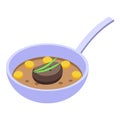 Duck food icon isometric vector. Goose cuisine