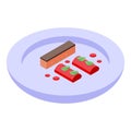 Duck food icon isometric vector. Goose cuisine