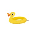 Duck form lifebuoy icon, cartoon style Royalty Free Stock Photo