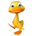 Duck funny cartoon character