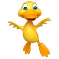 Duck funny cartoon character