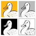 Duck Head Illustration Royalty Free Stock Photo