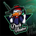 Duck hunter esport mascot logo design