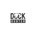 Duck hunter logo designs in negative space logo style