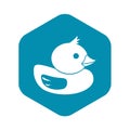 Duck icon in simple style