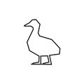 Duck icon vector. Bird illustration sign. Hunting symbol. Goose logo. Royalty Free Stock Photo