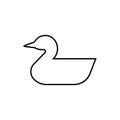 Duck icon vector. Bird illustration sign. Hunting symbol. Goose logo. Royalty Free Stock Photo