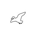 Duck icon vector. Bird illustration sign. Hunting symbol. Goose logo. Royalty Free Stock Photo