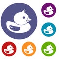 Duck icons set