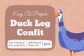 Duck leg confit, easy to prepare, product package