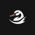 Aggressive Duck Logo: Modern, Stylized Vector Art Design