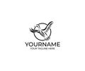 Duck Logo Template. Bird Vector Design