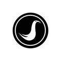 Duck logo template vector
