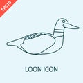 duck loon bird icon design vector flat illustration