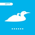 duck loon bird logo icon design vector flat illustration