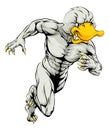 Duck mascot running Royalty Free Stock Photo