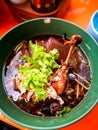 Duck noodles with duck leg and soup Royalty Free Stock Photo