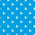 Duck pattern seamless blue Royalty Free Stock Photo