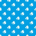 Duck pattern seamless blue