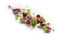 Duck Rillet with Duck Hearts, Blue Cheese, Cherries & Chocolate Royalty Free Stock Photo