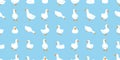 Duck seamless pattern goose bird rubber duck shower bathroom swimming pool bird chicken vector cartoon pet scarf isolated animal t