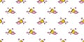 duck seamless pattern heart valentine rubber duck chicken bird cartoon vector pet Royalty Free Stock Photo