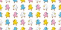 Duck seamless pattern rubber duck bathroom shower walking toy chicken bird vector pet scarf isolated cartoon animal tile wallpaper Royalty Free Stock Photo