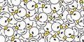 Duck seamless pattern vector rubber ducky isolated cartoon illustration bird farm repeat wallpaper tile background gift wrap white Royalty Free Stock Photo