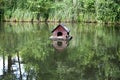 Duck shelter on lake Royalty Free Stock Photo