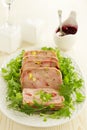 Duck terrine with pistachios Royalty Free Stock Photo