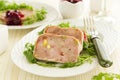 Duck terrine with pistachios Royalty Free Stock Photo