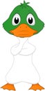 Cartoon image of a duck thinking of doing something