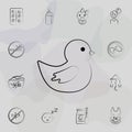 Duck toy concept line icon. Universal set of maternity for website design and development, app development Royalty Free Stock Photo