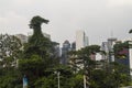 Duck tree with Kuala Lumpur skyline