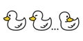 Duck vector icon logo cartoon character rubber duck illustration bird farm animal symbol clip art doodle